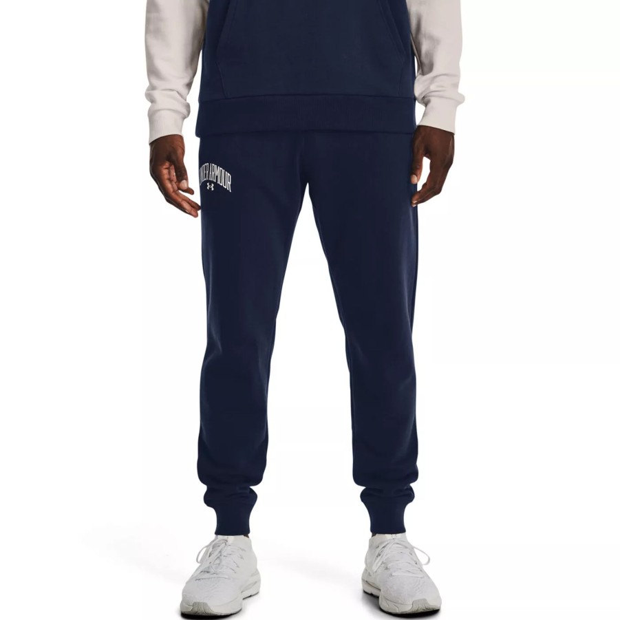 Spodnie Meskie UNDER ARMOUR | Meskie Spodnie Under Armour Ua Rival Flc Wm Jogger 1373374-408 Granatowy