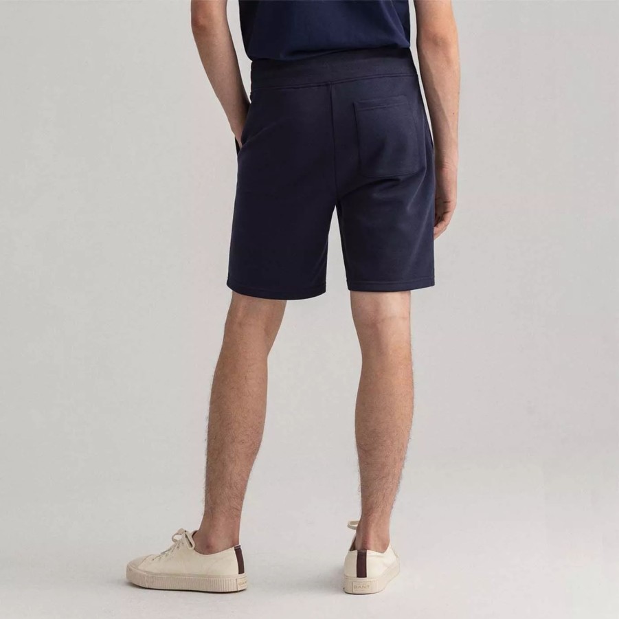 Krotkie Spodenki Meskie GANT | Meskie Spodenki Gant Original Sweat Shorts 2049008.433 Granatowy