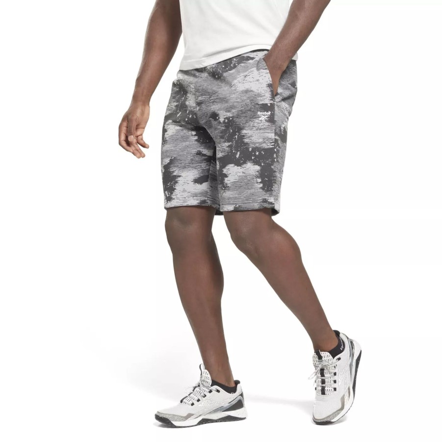 Krotkie Spodenki Meskie REEBOK | Meskie Spodenki Reebok Ri Modern Camo Short Hs7388 Szary