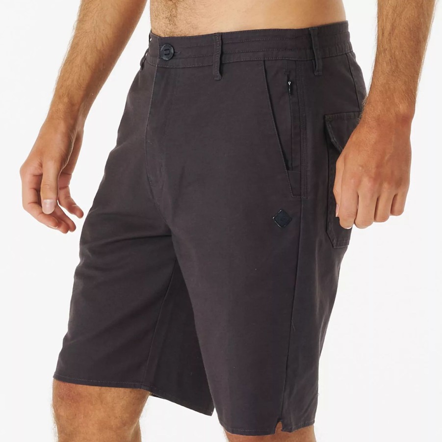 Krotkie Spodenki Meskie RIP CURL | Meskie Spodenki Rip Curl Global Entry Walkshort Cwaoa9_90 Czarny