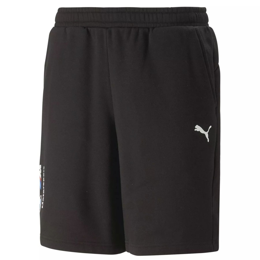 Krotkie Spodenki Meskie PUMA | Meskie Spodenki Puma Bmw Mms Ess Fleece Shorts 8.6" 53814601 Czarny