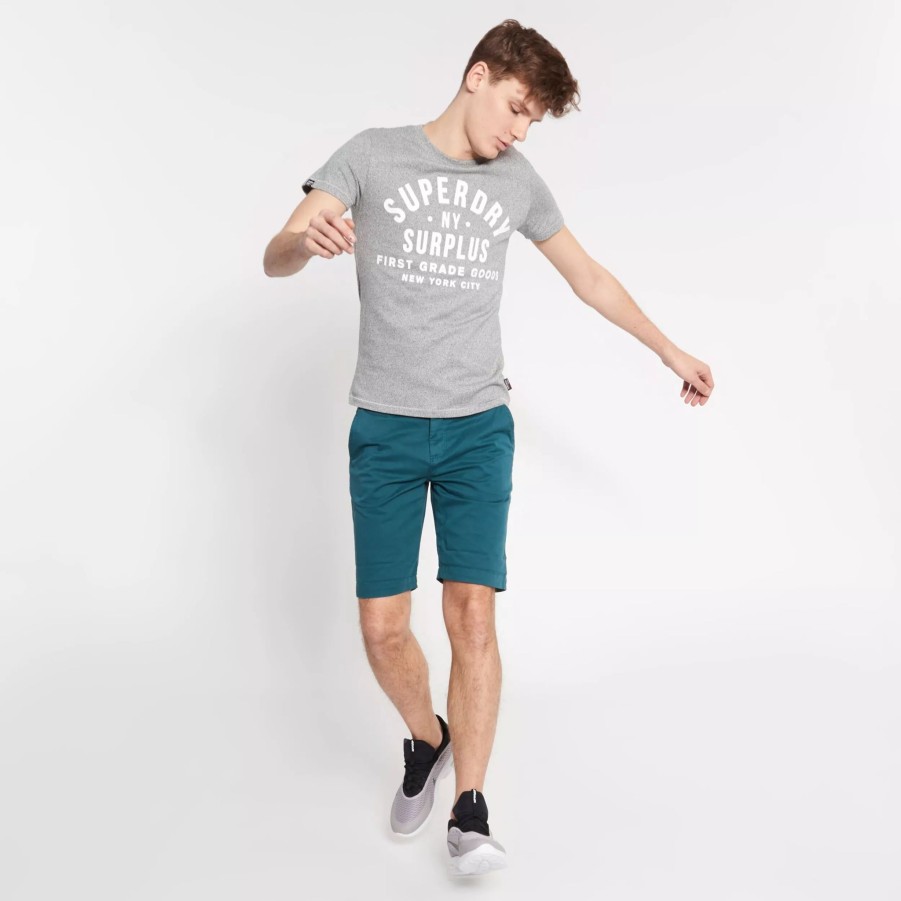 Krotkie Spodenki Meskie SUPERDRY | Meskie Spodenki Superdry International Chino Short M7110018Aab6 Zielony