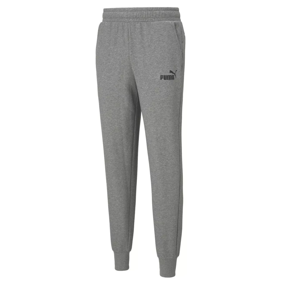 Spodnie Meskie PUMA | Meskie Spodnie Puma Ess Logo Pants Tr Cl Medium Gray Heather 58671603 Szary