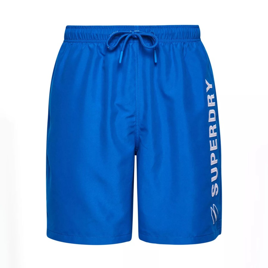 Szorty I Bokserki Kapielowe Meskie SUPERDRY | Meskie Szorty Superdry Code Applique 19 Inch Swim Shorts M3010187A8De Niebieski