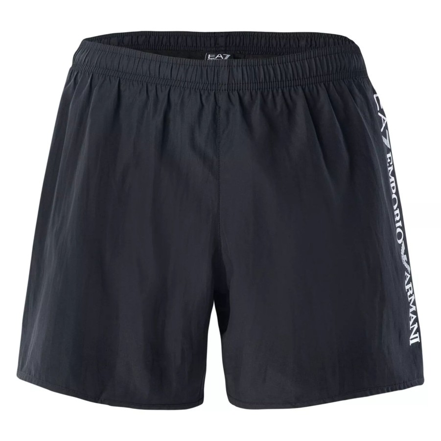 Szorty I Bokserki Kapielowe Meskie EA7 EMPORIO ARMANI | Meskie Szorty Ea7 Emporio Armani Sea World Bw M Extended Logo Boxer 902035Cc72000020 Czarny