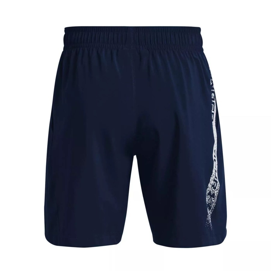 Krotkie Spodenki Meskie UNDER ARMOUR | Meskie Spodenki Under Armour Ua Woven Graphic Shorts 1370388-408 Granatowy