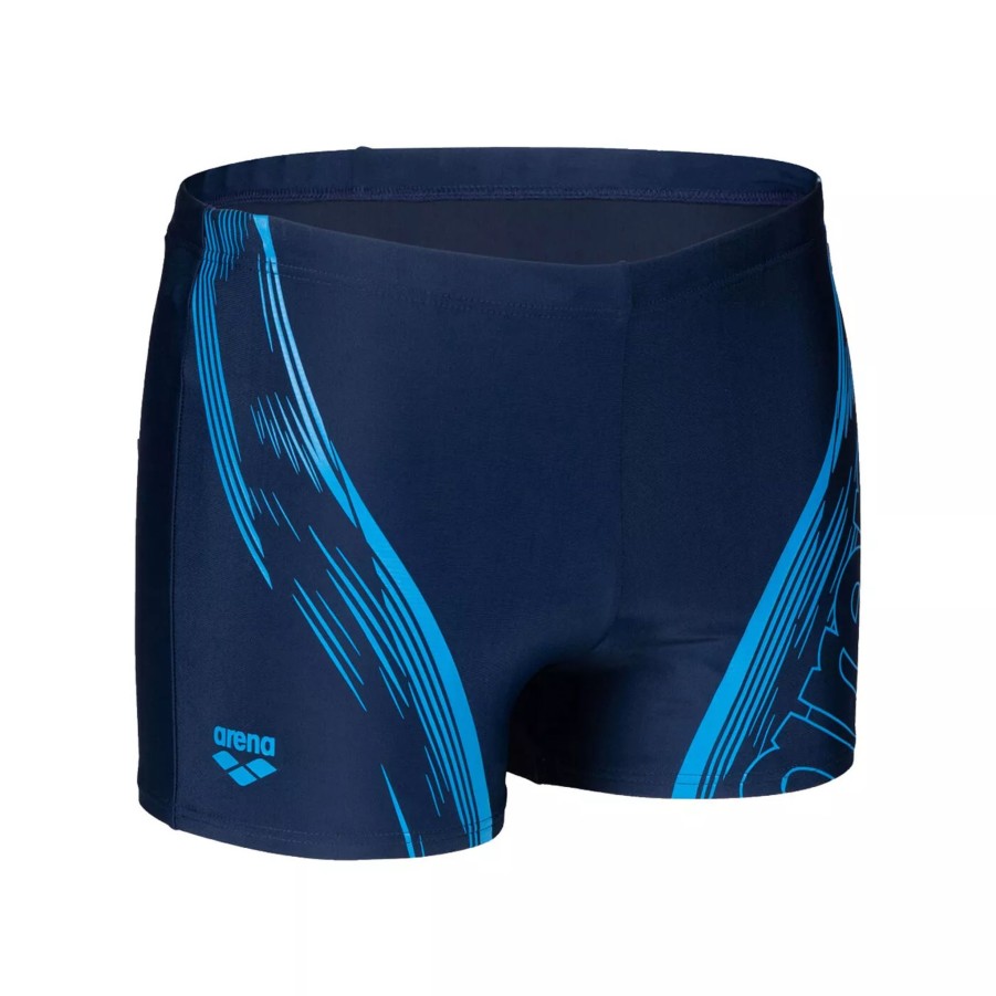 Szorty I Bokserki Kapielowe Meskie ARENA | Meskie Bokserki Kapielowe Arena Men'S Swim Short Graphic 005535/700 Granatowy