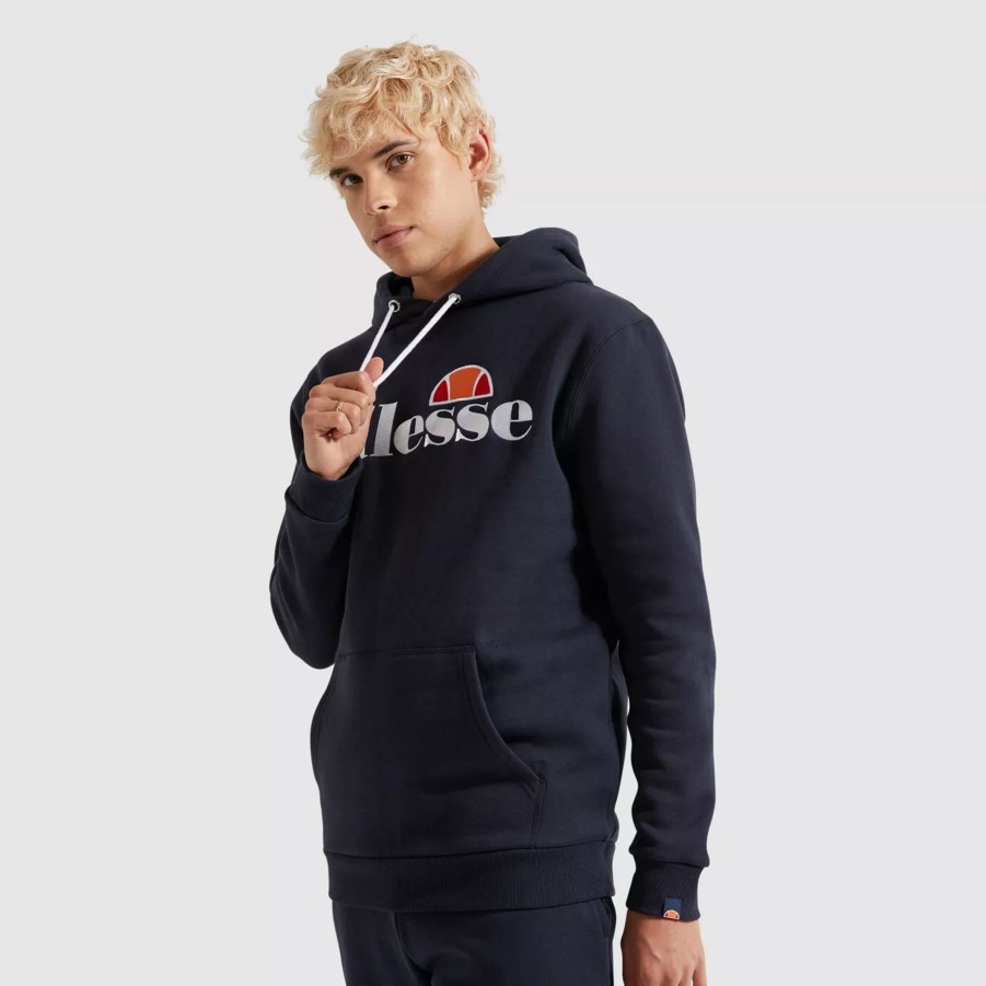 Bluzy Meskie ELLESSE | Meska Bluza Ellesse Ferrer Oh Hoody Shk13288 -6-20330 Granatowy