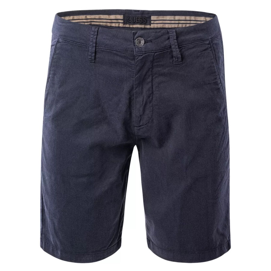 Krotkie Spodenki Meskie GUESS | Meskie Spodenki Guess Drake Welt Short M3Gd06Wfby3-G7V2 Granatowy