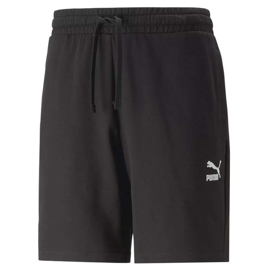 Krotkie Spodenki Meskie PUMA | Meskie Spodenki Puma Classics Shorts 8" Tr 53806701 Czarny