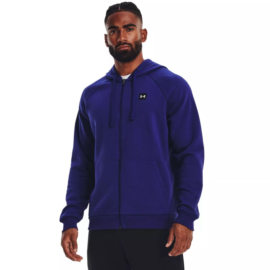 Bluzy Meskie UNDER ARMOUR | Meska Bluza Under Armour Ua Rival Fleece Fz Hoodie 1357111-468 Granatowy