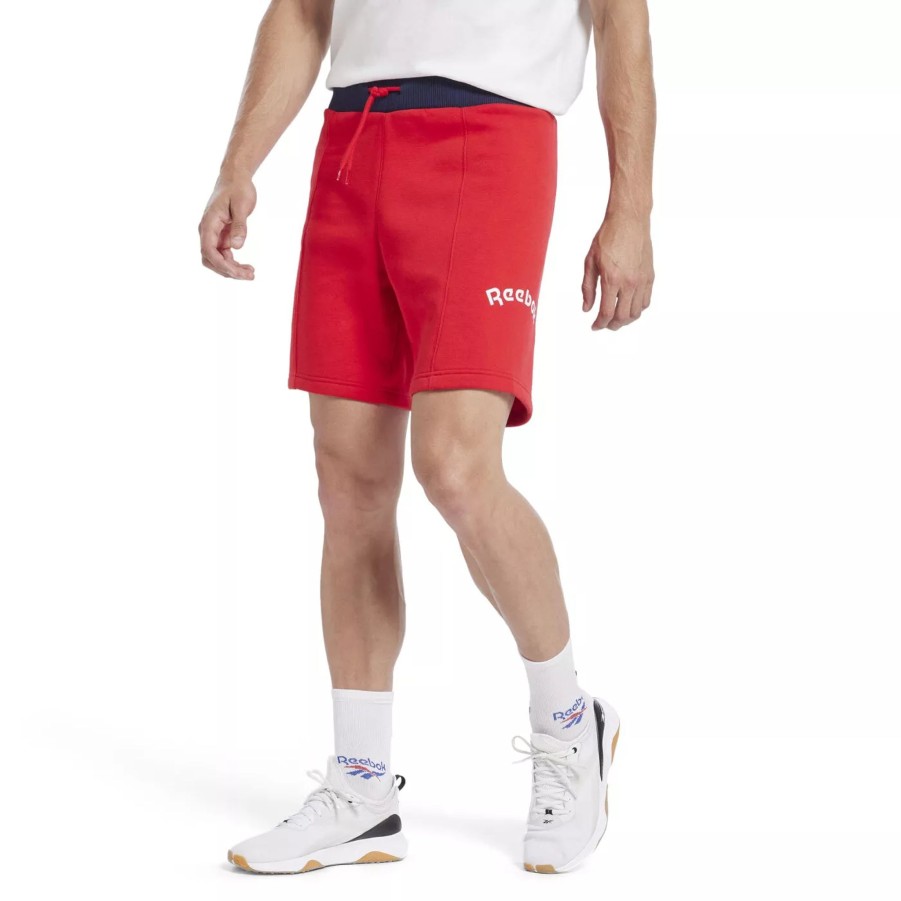 Krotkie Spodenki Meskie REEBOK | Meskie Spodenki Reebok Ri Arch Logo Short H52166 Czerwony