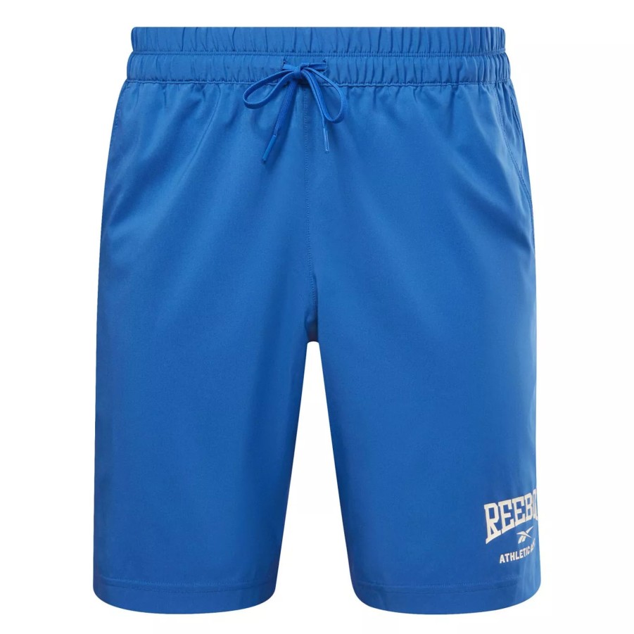 Krotkie Spodenki Meskie REEBOK | Meskie Spodenki Reebok Wor Woven Graphic Short Hn1829 Niebieski