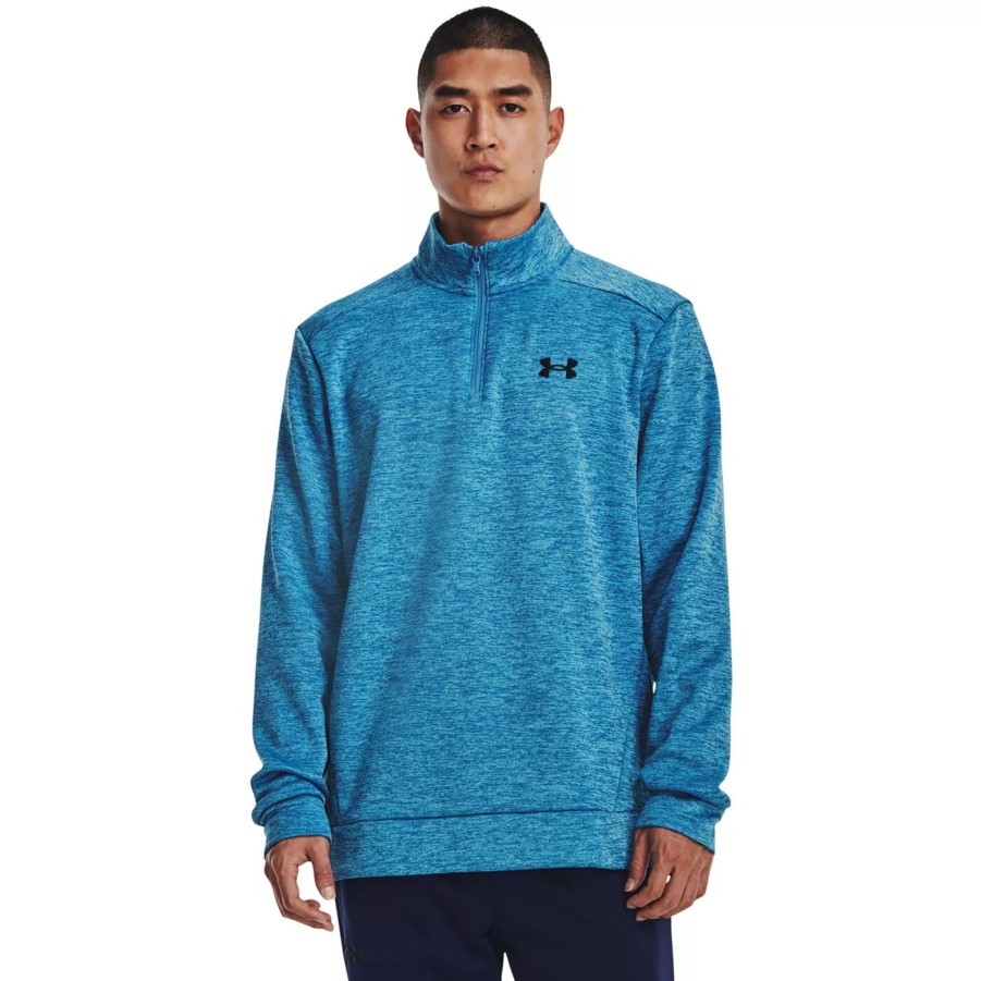 Bluzy Meskie UNDER ARMOUR | Meska Bluza Under Armour Ua Armour Fleece 1/4 Zip 1373358-419 Niebieski