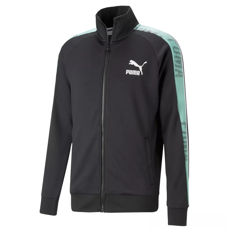 Bluzy Meskie PUMA | Meska Bluza Puma T7 Sport Track Jacket Pt 53962851 Czarny