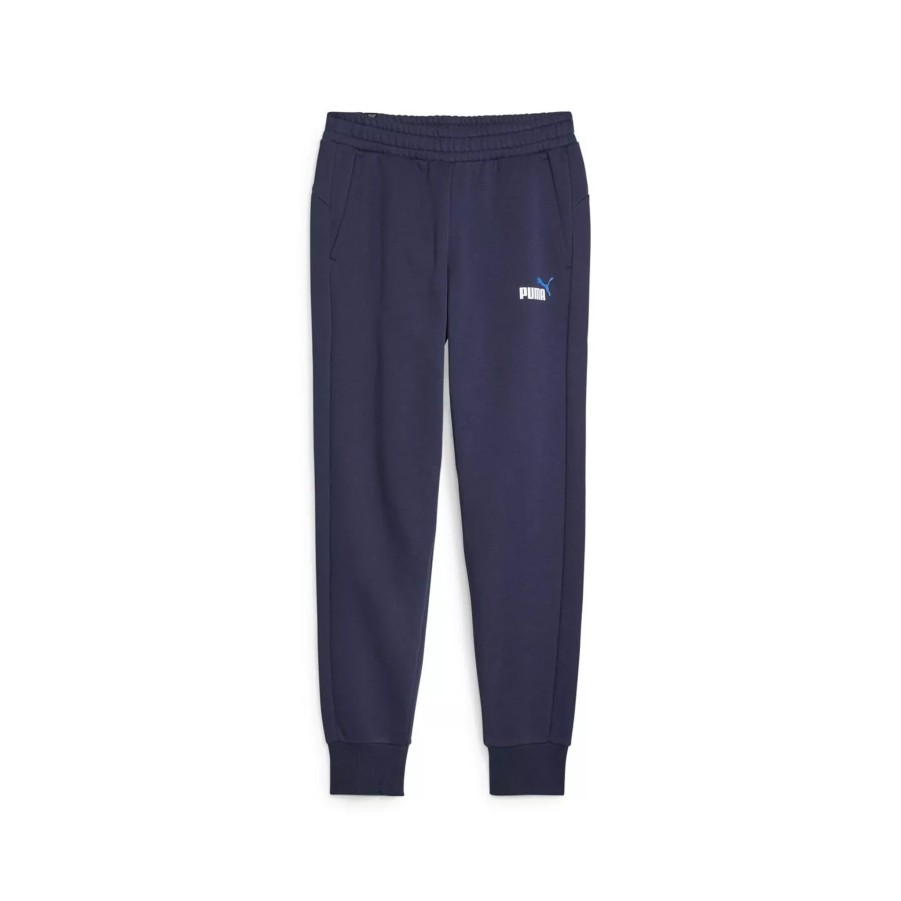 Spodnie Meskie PUMA | Meskie Spodnie Puma Ess+ 2 Col Logo Pants Fl Cl 58676707 Granatowy