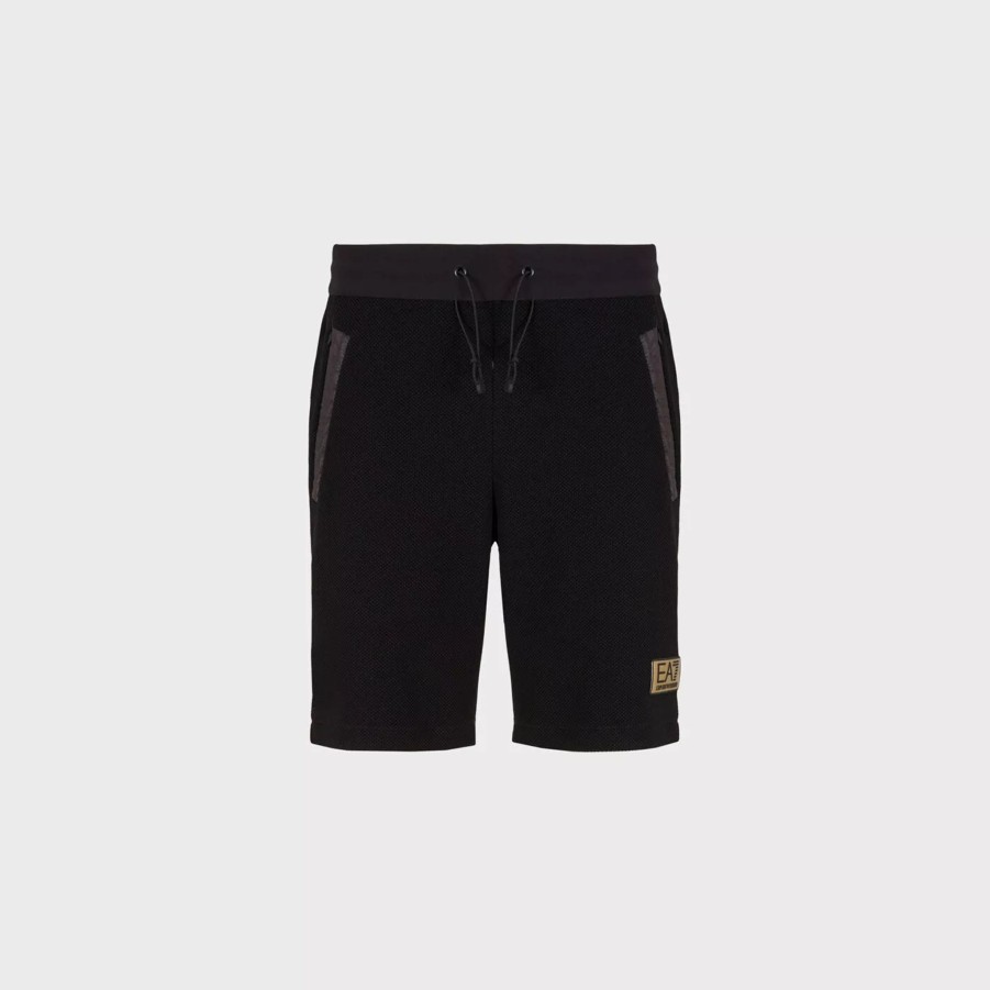 Krotkie Spodenki Meskie EA7 EMPORIO ARMANI | Meskie Spodenki Ea7 Emporio Armani Train Gold Label Id M Shorts Pq 3Dps57Pjg1Z1200 Czarny