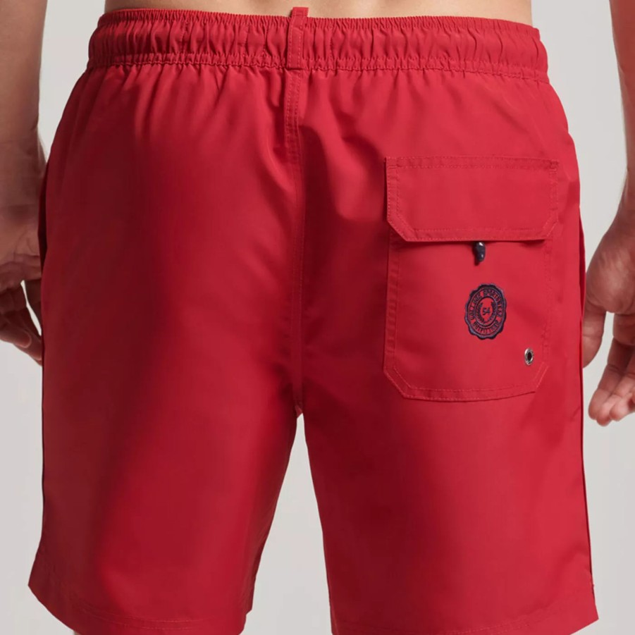 Szorty I Bokserki Kapielowe Meskie SUPERDRY | Meskie Szorty Superdry Vintage Polo Swimshorts M3010220Awa7 Czerwony