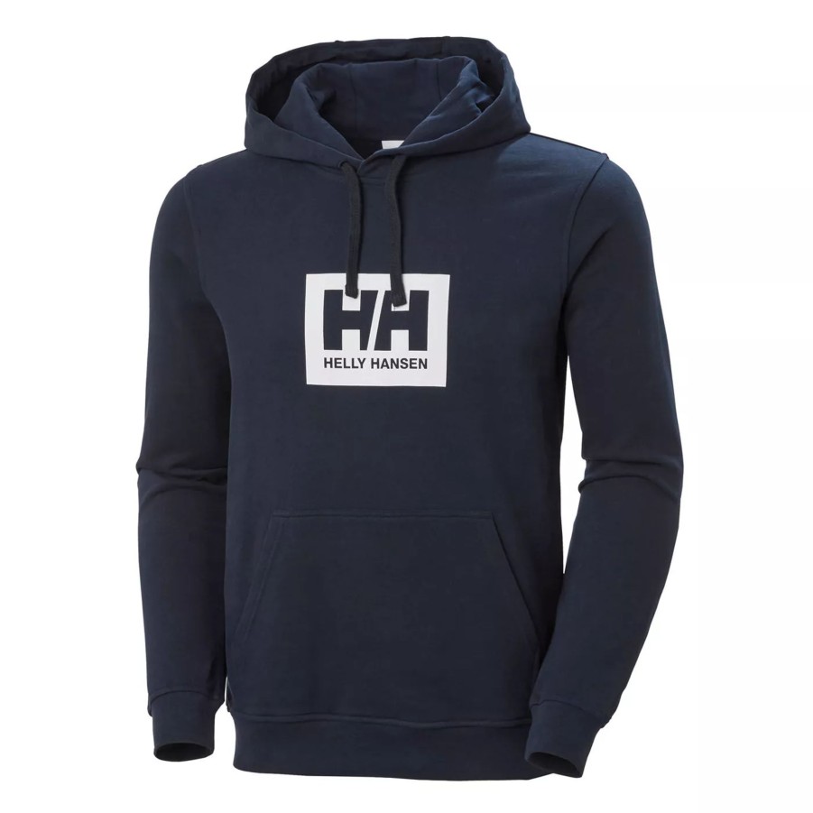 Bluzy Meskie HELLY HANSEN | Meska Bluza Helly Hansen Hh Box Hoodie 53289_598 Granatowy