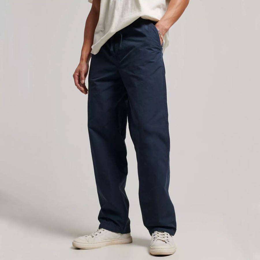 Spodnie Meskie SUPERDRY | Meskie Spodnie Superdry Vintage Woven Jogger M7010940A98T Granatowy