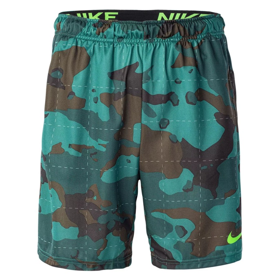 Krotkie Spodenki Meskie NIKE | Meskie Spodenki Nike M Nk Df Camo Aop Short 5.0 Dd1739-350 Zielony