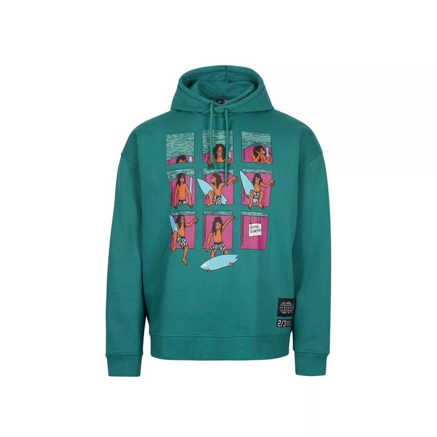 Bluzy Meskie O'NEILL | Meska Bluza O'Neill Progressive Hoodie 2750027-15033 Turkusowy