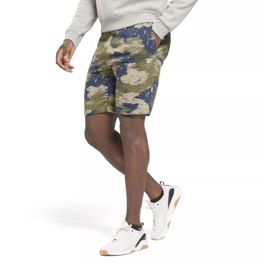 Krotkie Spodenki Meskie REEBOK | Meskie Spodenki Reebok Ri Modern Camo Short Hs9420 Szary