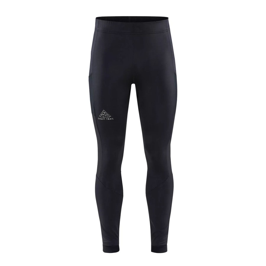 Spodnie Meskie CRAFT | Meskie Spodnie Craft Pro Trail Tights M 1912446-999000 Czarny