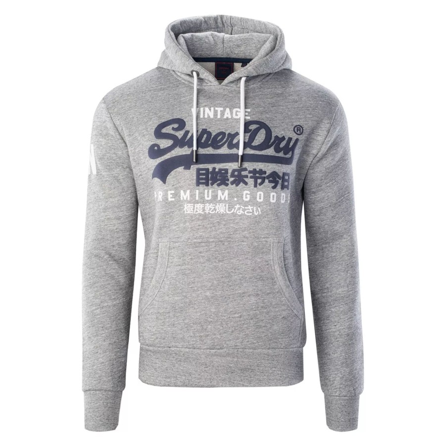 Bluzy Meskie SUPERDRY | Meska Bluza Superdry Vl Hood M2011885A07Q Szary