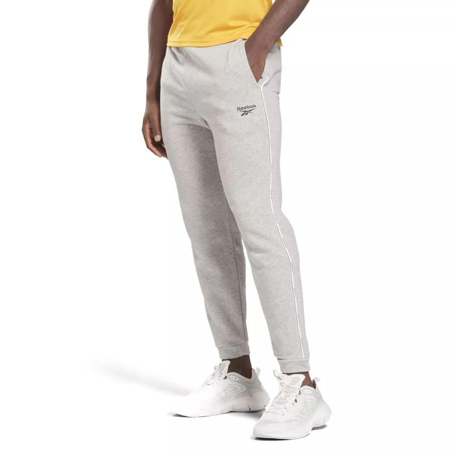 Spodnie Meskie REEBOK | Meskie Spodnie Reebok Wor Piping Jogger Ha9021 Szary