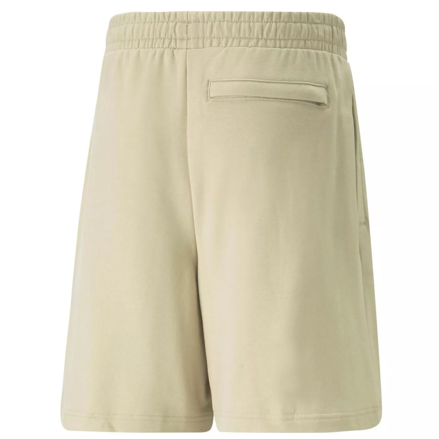 Krotkie Spodenki Meskie PUMA | Meskie Spodenki Puma Classics Pintuck Shorts 8" Tr 53812688 Bezowy