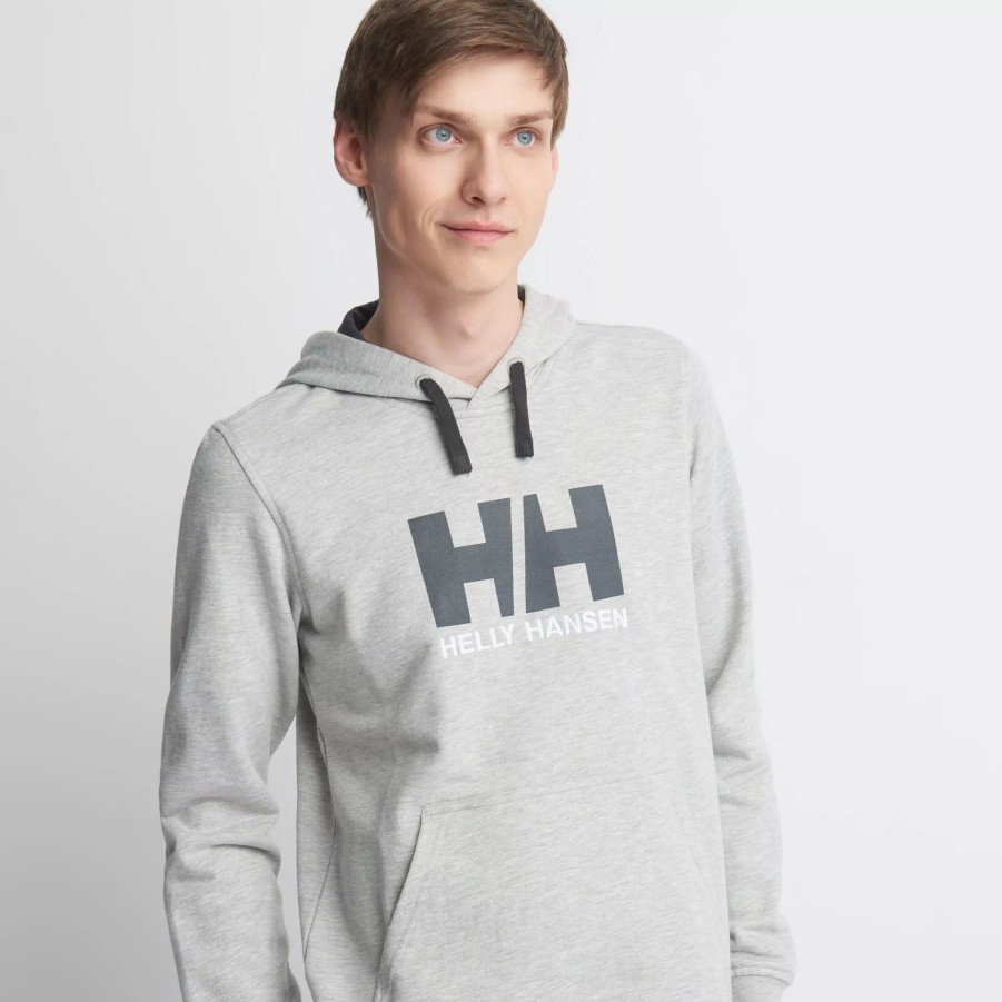 Bluzy Meskie HELLY HANSEN | Meska Bluza Helly Hansen Hh Logo Hoody 33977_949 Szary