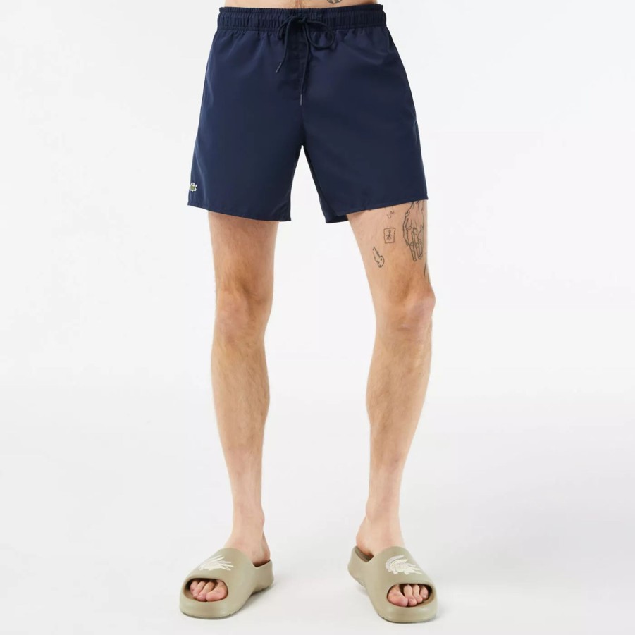 Szorty I Bokserki Kapielowe Meskie LACOSTE | Meskie Szorty Lacoste Swimwear Mh6270.802 Granatowy