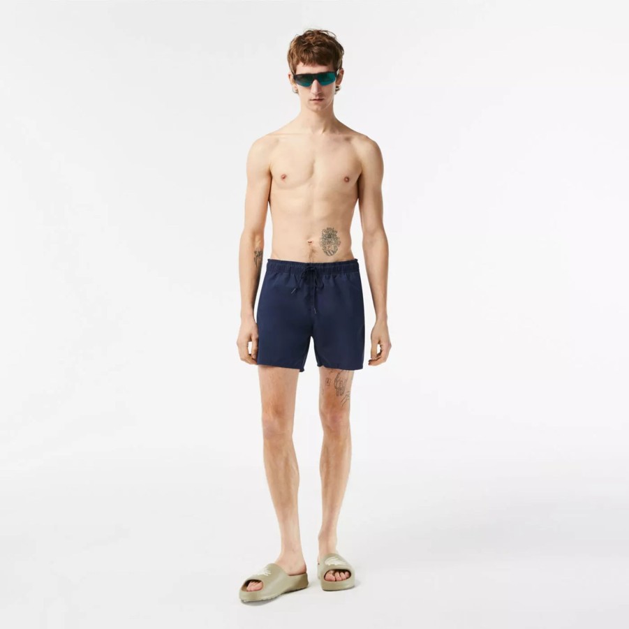 Szorty I Bokserki Kapielowe Meskie LACOSTE | Meskie Szorty Lacoste Swimwear Mh6270.802 Granatowy