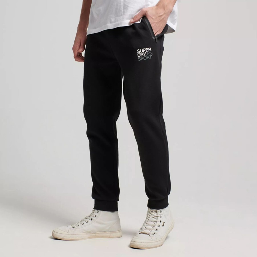 Spodnie Meskie SUPERDRY | Meskie Spodnie Superdry Gymtech Joggers Ms311466A02A Czarny