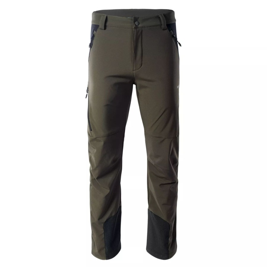 Spodnie Meskie HI-TEC | Meskie Spodnie Hi-Tec Astoni 26535-Gr Oli/Black Oliwkowy